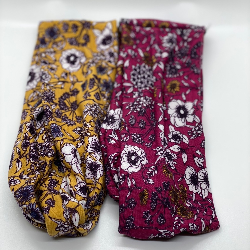 Floral women’s headband set of 2